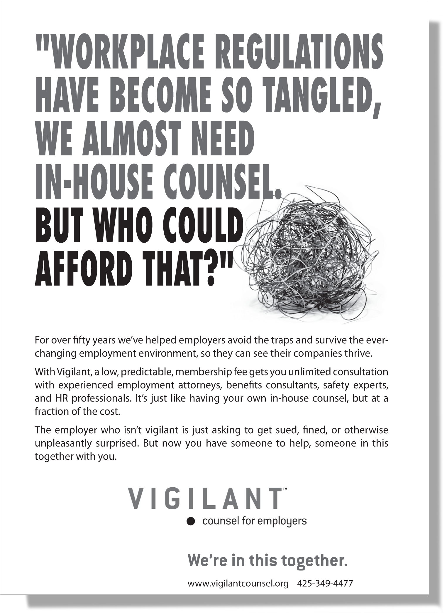 Vigilant Newspaper Ad