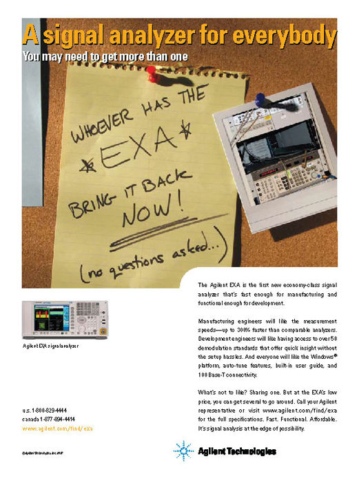 Agilent EXA ad